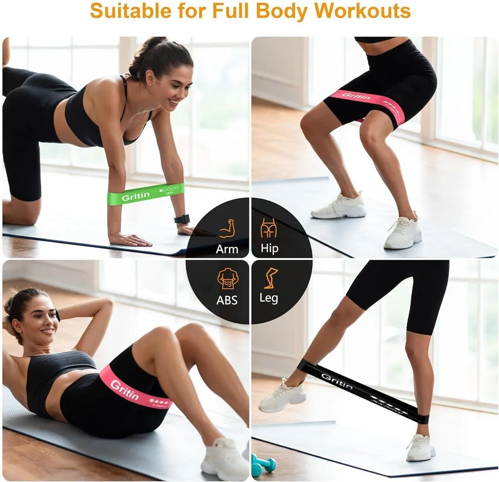 Bandes de Résistance pour Sport à Domicile : Pack de 5 Niveaux avec Guide - 6