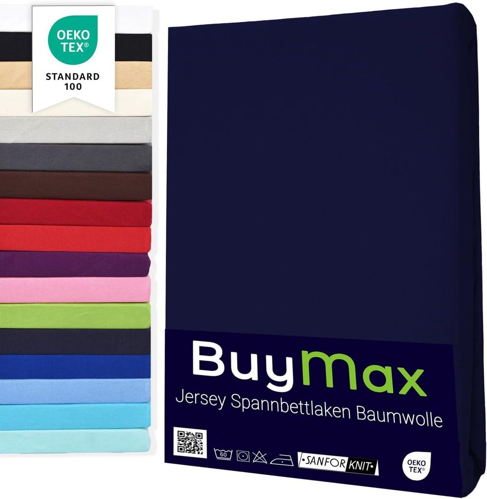 Buymax Topper Spannbettlaken Jersey Spannbetttuch 100% Produktbild 