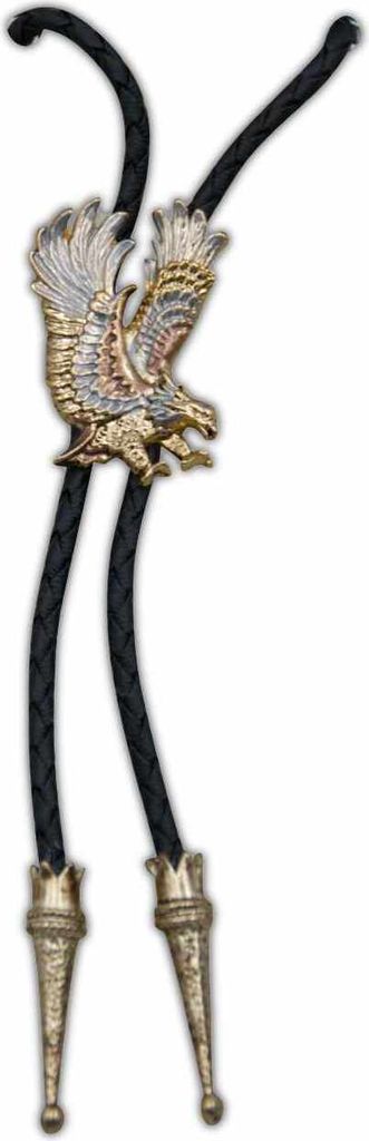 Bolo Tie fliegender Adler Western Cowboy Krawatte Bolotie Westernkrawatte Westernschmuck Halsband Lederband