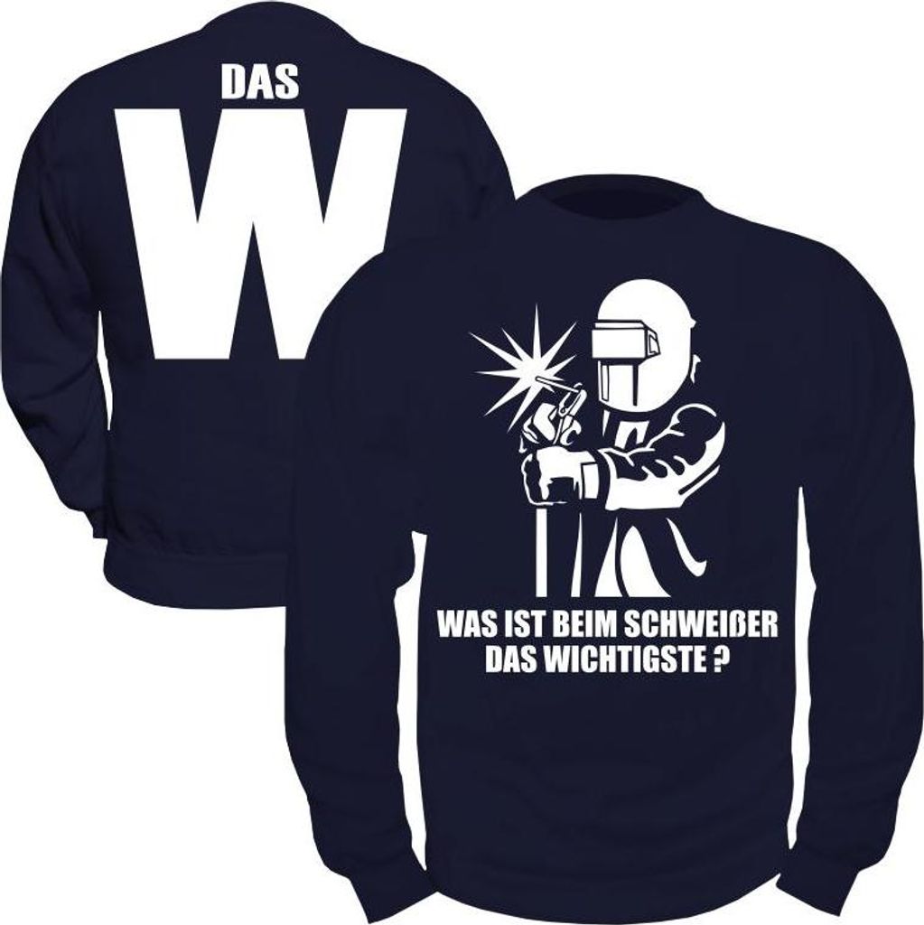 Herren Sweatshirt Schweißer mit W