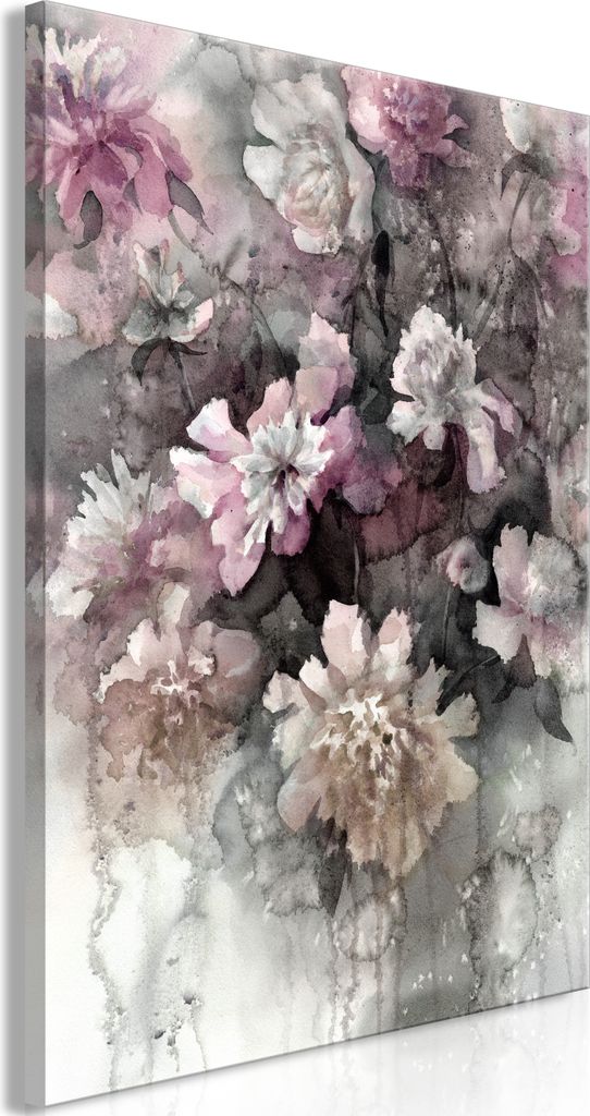 Italienischer Leinwand Leinwandbild - Colored Feeling (1 Part) Vertical 60x90 cm Blumen b-C-0819-b-a