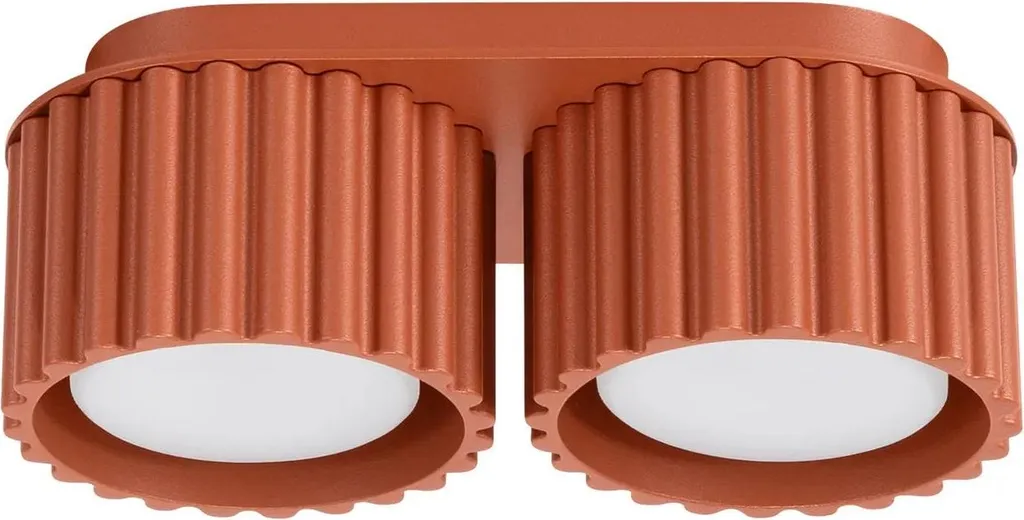 Sollux Lighting AURA 2 Plafoniera Alluminio Rosso Ocra 2xGx53