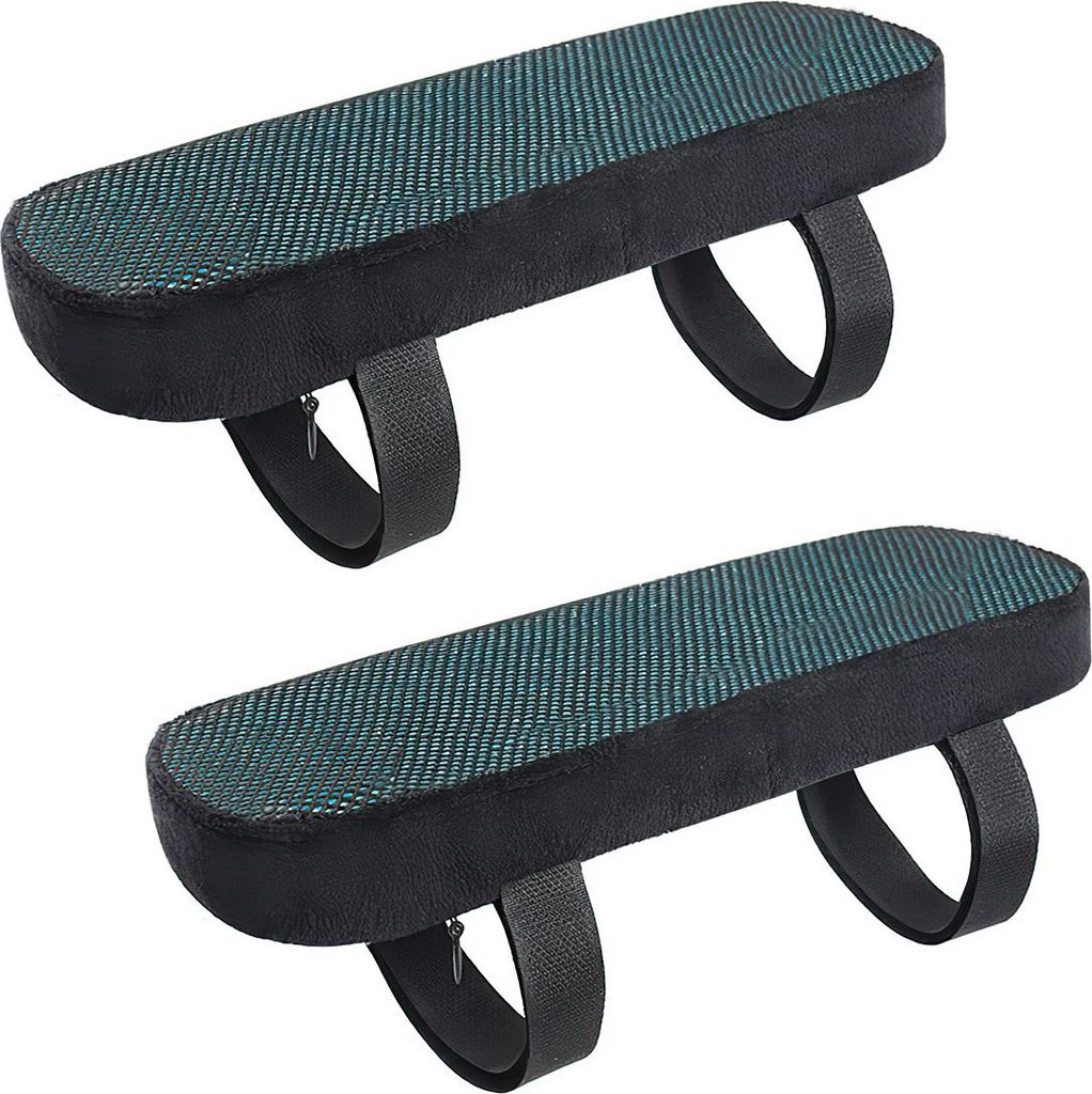 2er Set Memory-Schaum Armlehnenpolster, ergonomische Armauflage mit abnehmbarem Bezug für Büro & Gaming
