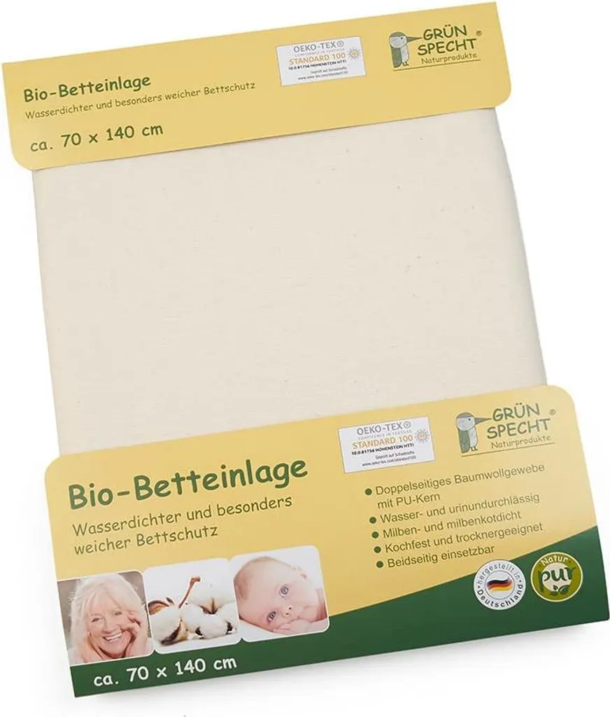 Salvamaterasso Grünspecht Bio 70x140 Cotone Impermeabile Resistente