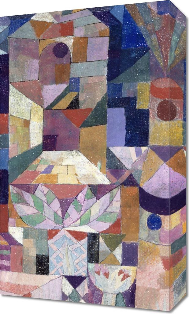 Bild 30x50cm Burggarten, Paul Klee Vintage für das Wohnzimmer