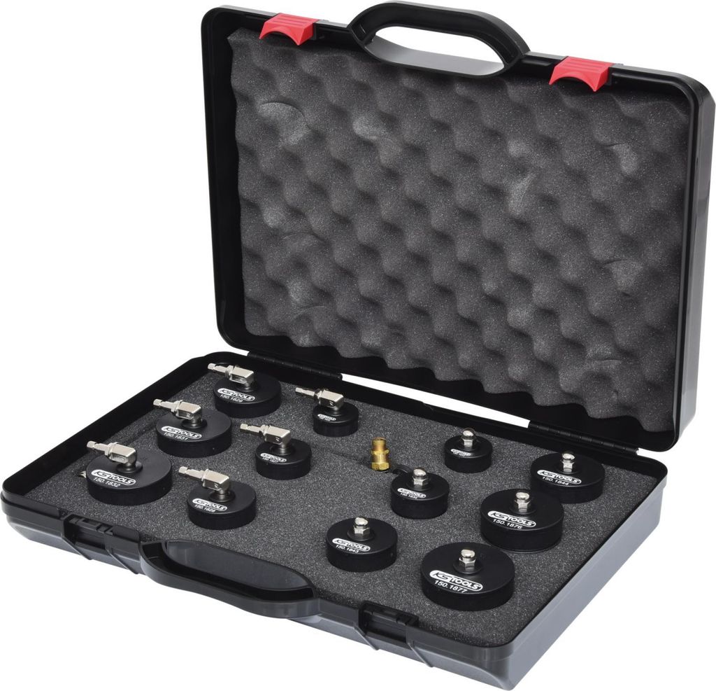 KS Tools Turbolader-Bajonett-Ladeluft-System-Prüfkoffer-Satz, 13-tlg, 150.1825
