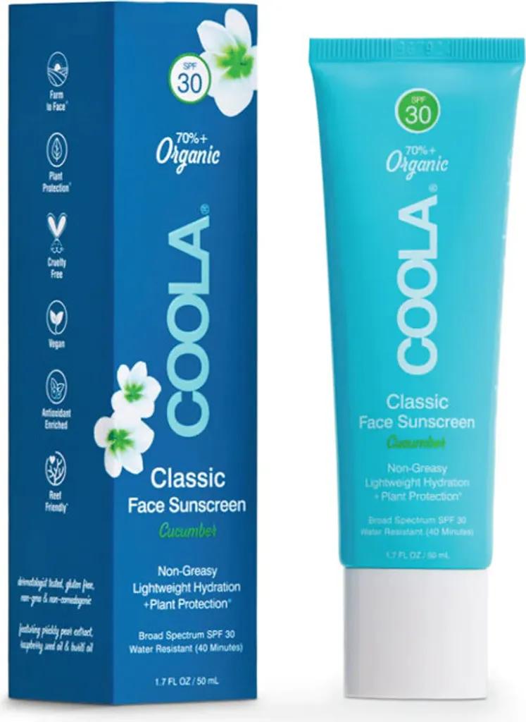 Coola Classic Face Spf30 Concombre Lotion Solaire Bio Sport et Ville