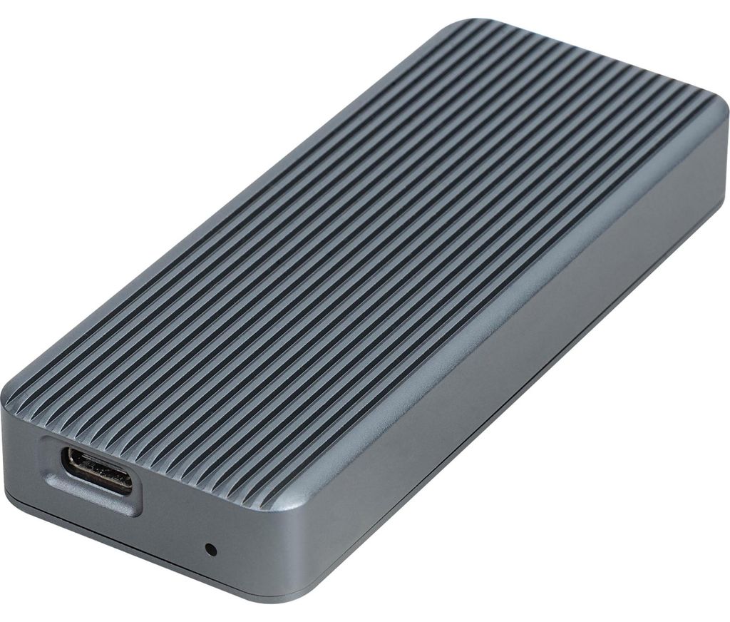 DIGITUS USB-Festplattengehäuse SSD extern NVMe 20 Gbps dunkelgrau
