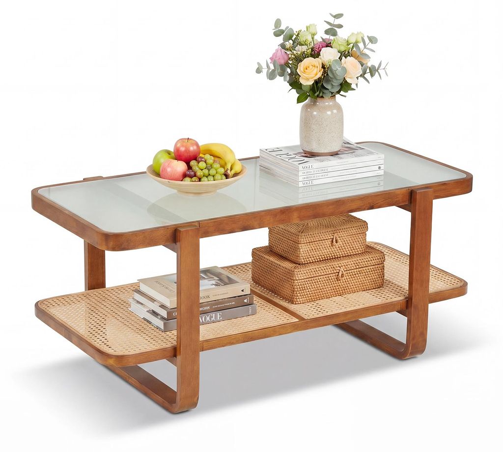 Table basse rectangulaire COSTWAY, table d'appoint pour Image du produit 