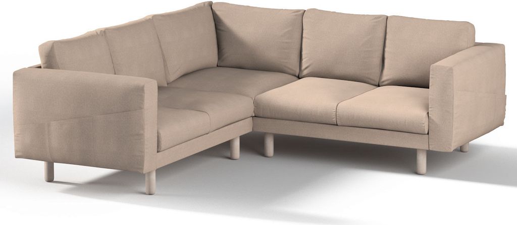 Dekoria Bezug für Norsborg 4-Sitzer Ecksofa, beige-grau, Norsborg 4-Sitzer Ecksofabezug