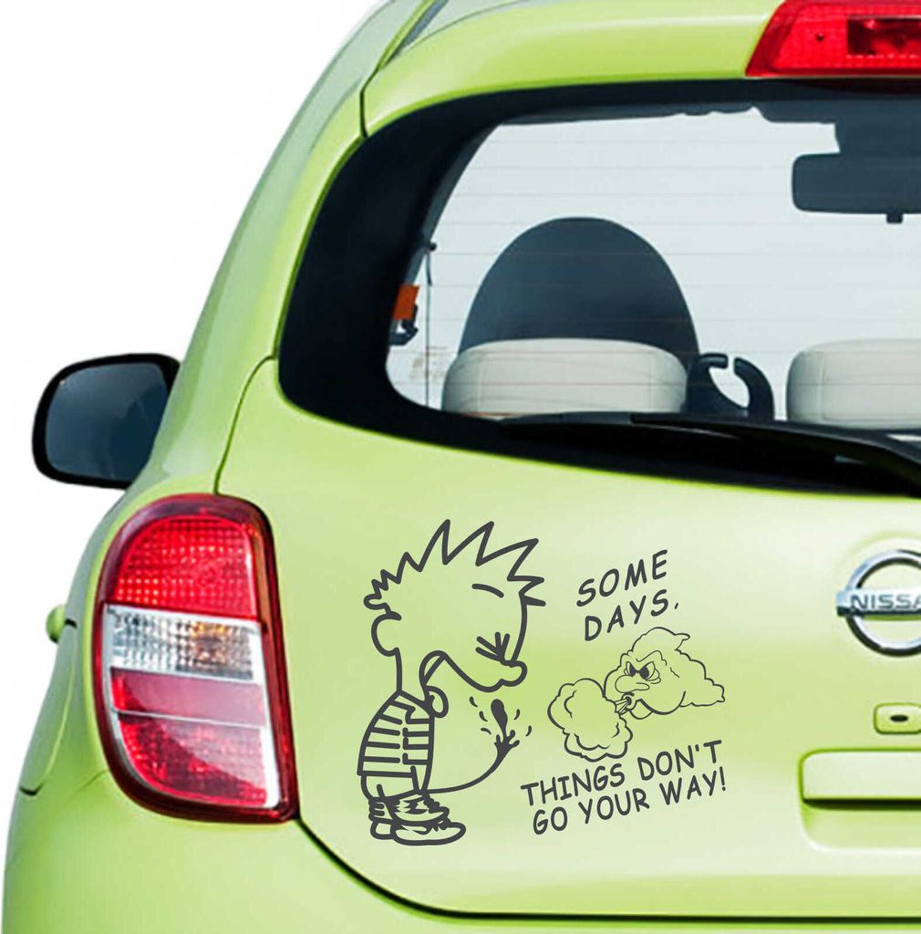 Aufkleber - Autoaufkleber "Piss Boy" 20cm x 22cm Graphit metallic - Tuning Carystyling Heckscheibe Auto