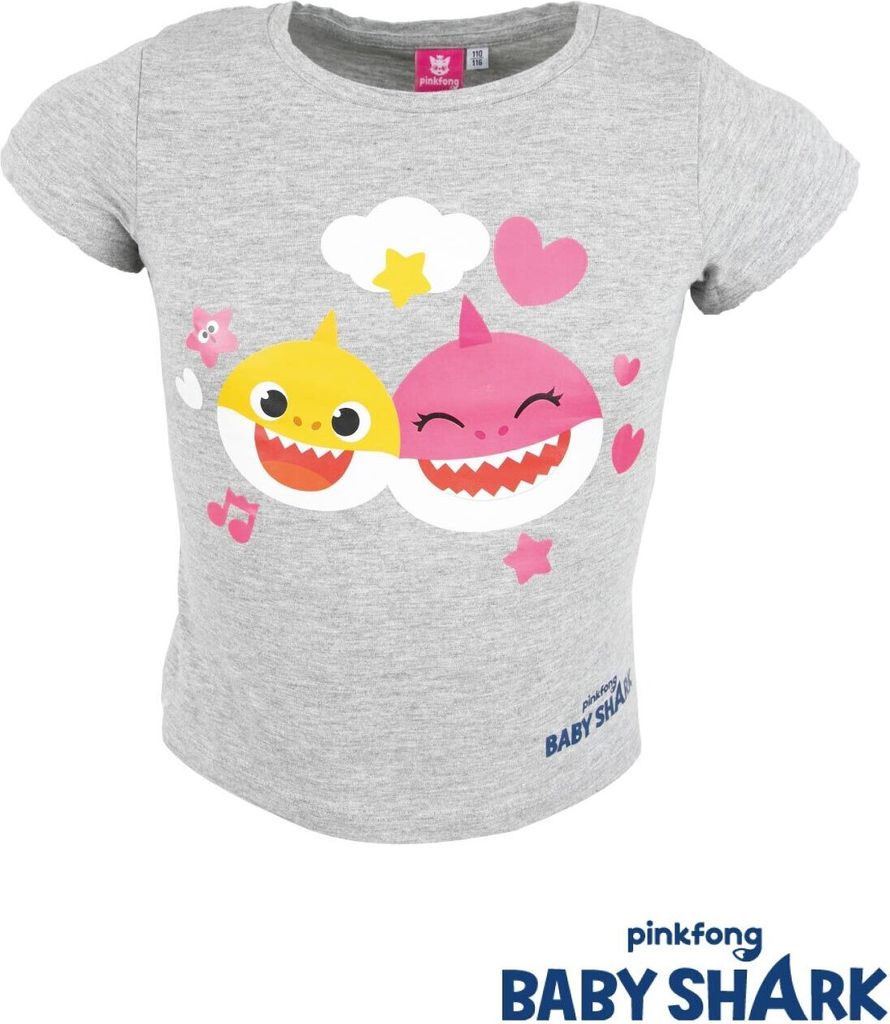 Baby Shark - Babyhai - T-Shirt - grau - Größe 92