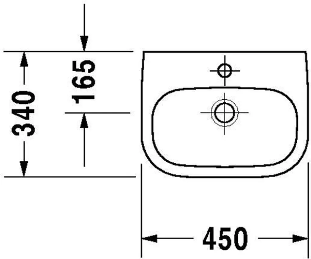 Duravit 0705450000 Lavamani D-Code 45cm | Qualità Tedesca - 13
