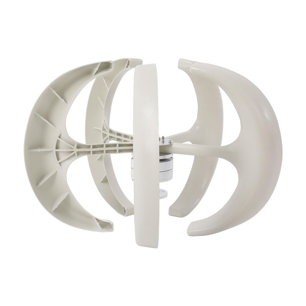 12V Windkraftanlage Windturbinen mit Controller windgenerator 600w 5 Blatt Steinwindmühlen Leistungskit Weiß