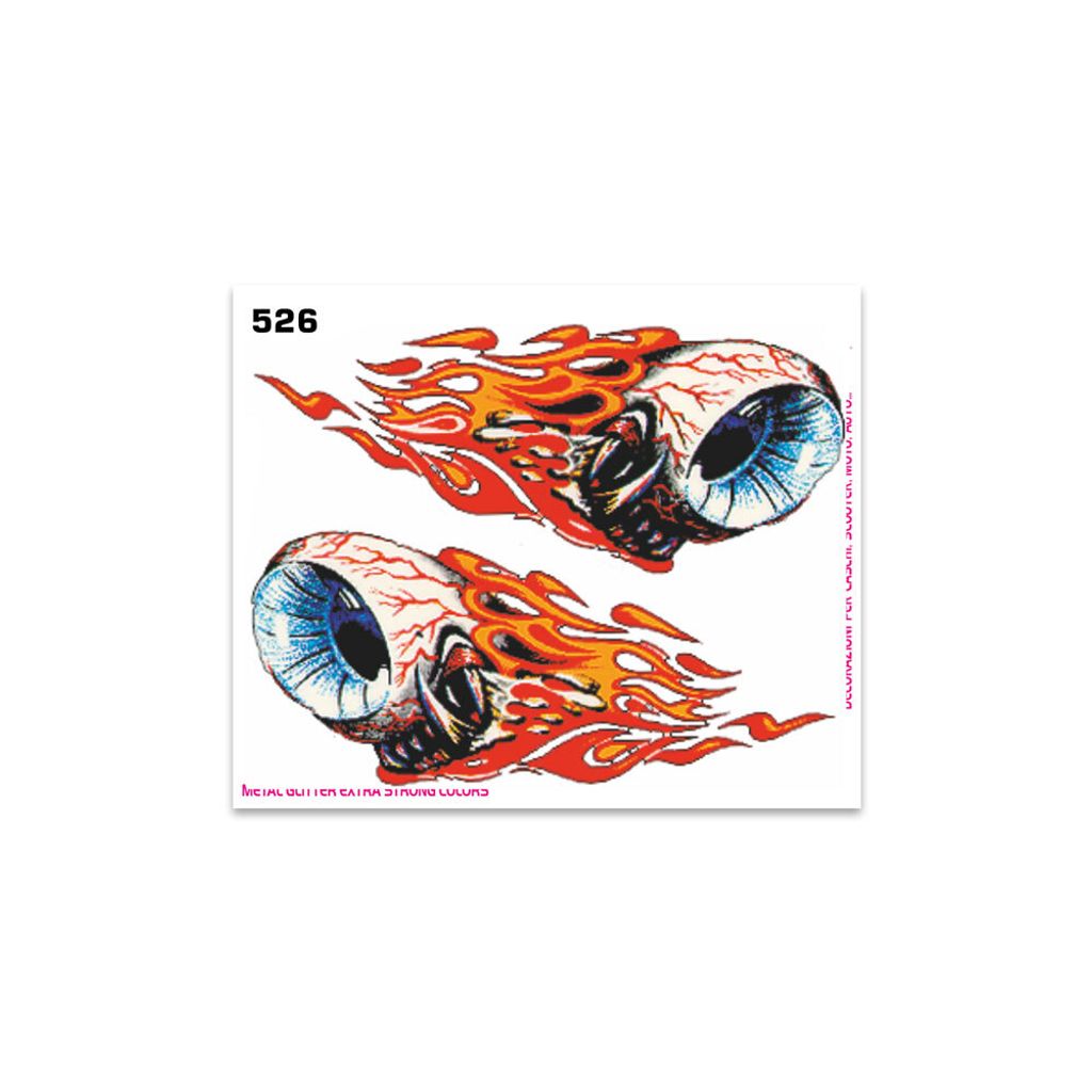 ABARTH Auto Aufkleber, selbstklebend, Feuer-Augen Design, 10x12cm
