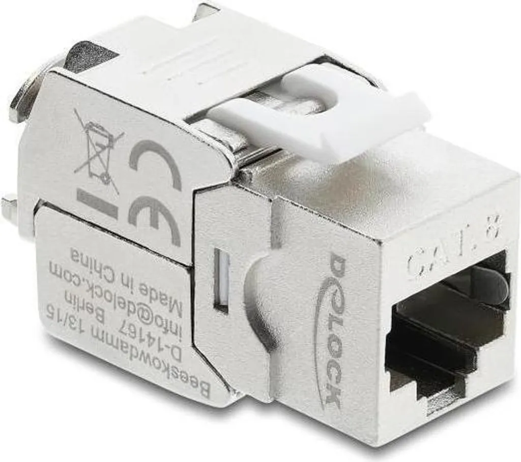Delock Keystone RJ45 Cat.8.1 Schermato | Modulo LSA Tool-free 40Gbps
