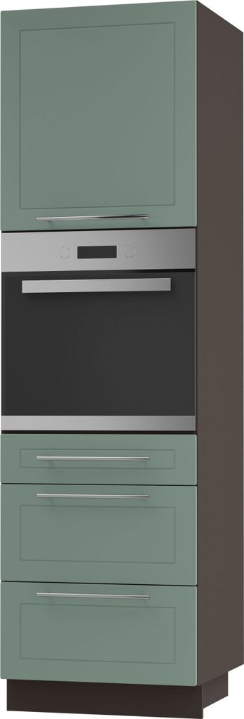 Backofenschrank Kvantum Q-D14/RU/3M Teilauszug 60cm Korpus- & Frontfarbe wählbar,mint matt,lava