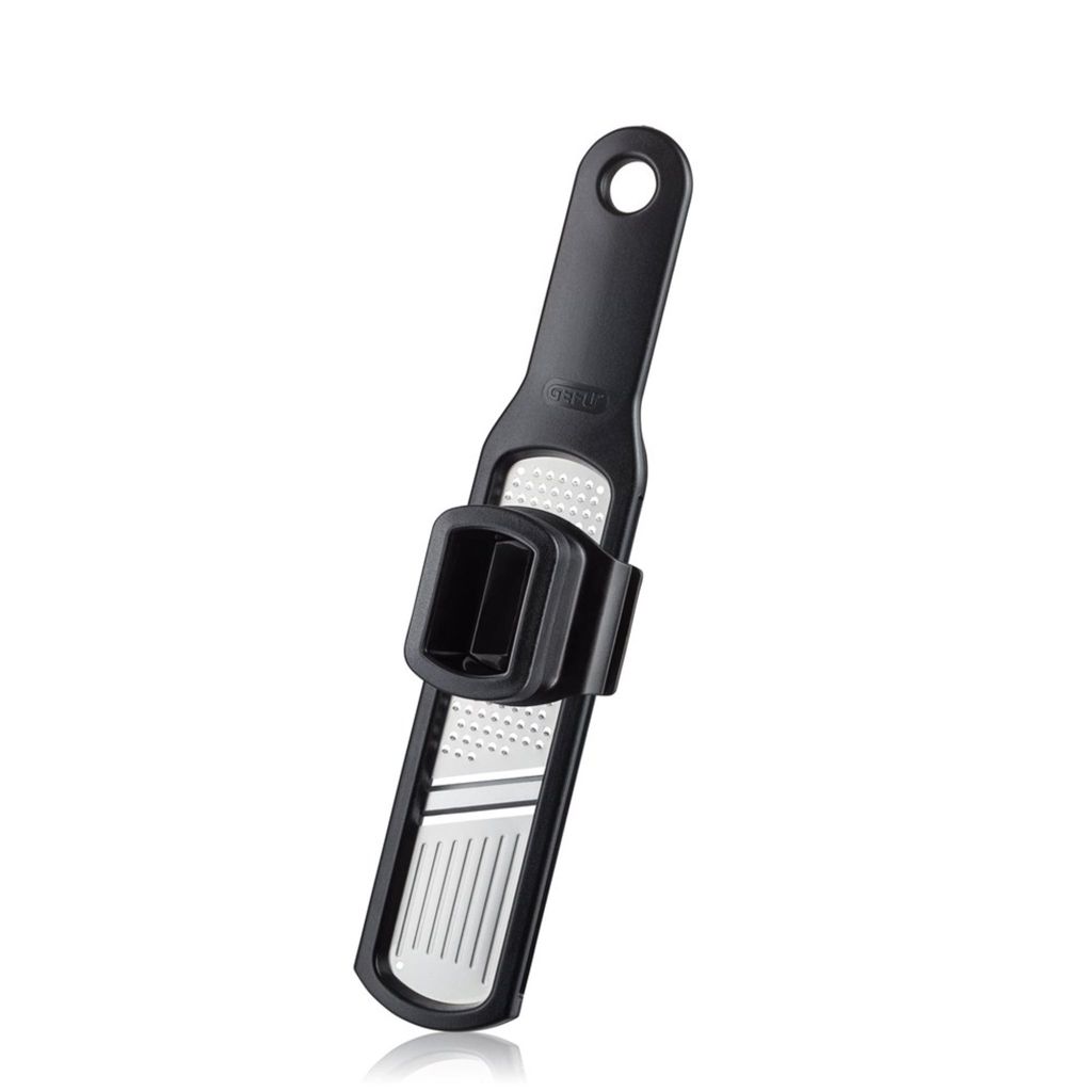 GEFU 50472, Flache Reibe, Schwarz, Edelstahl, Kunststoff, Produktbild 