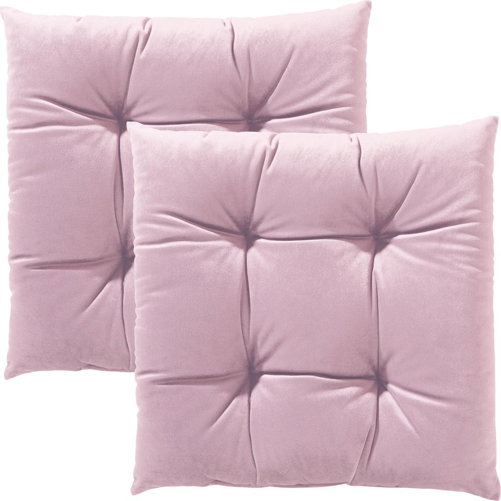 REDBEST Stuhlkissen Kingsville" 2er-Pack rosé 40x40x9 cm"