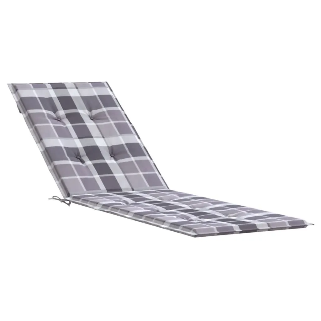 Cuscino vidaXL Grigio a Quadri 180x50x4 cm | Ricambio Sdraio Garden