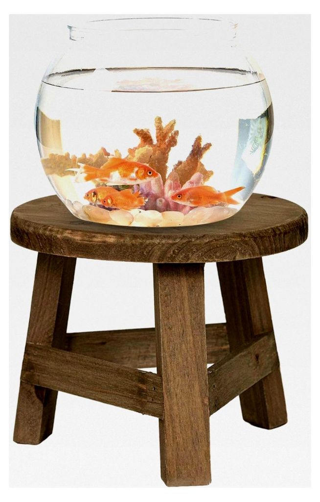 Rustikaler Blumenhocker aus Holz, Blumentopfhalter, Pflanzenhocker, Deko-Hocker, Blumenständer, Massivholz, 17,8 x 17,8 x 15 cm