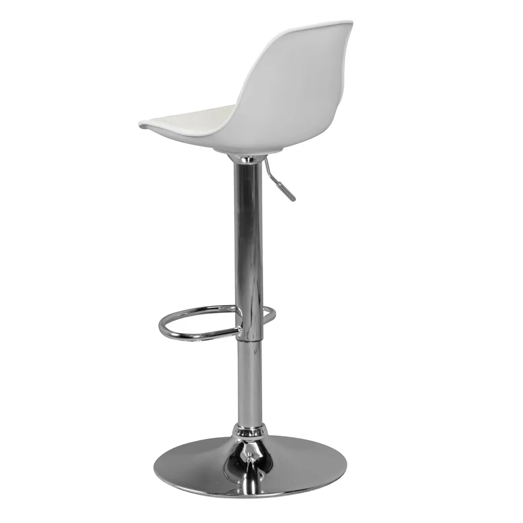 Tabouret de siège KORSIKA blanc - Chaise de bar design en similicuir - 6