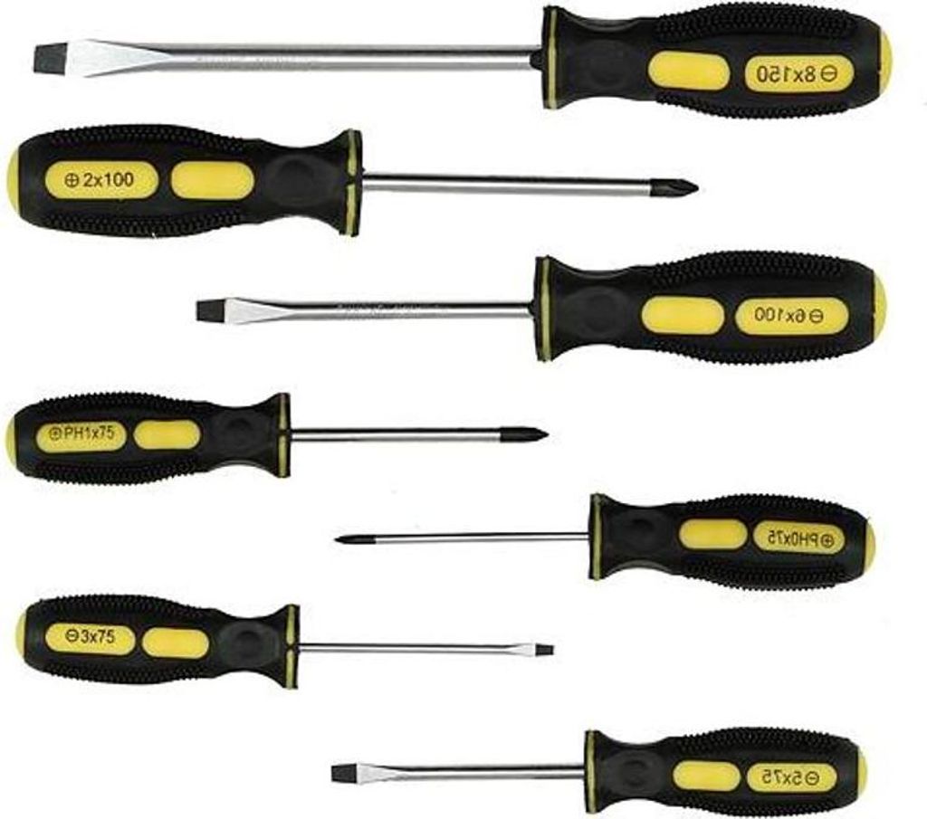 Schraubendrehersatz Strend Pro SD0004, 7-teilig, Schlitz + Phillips