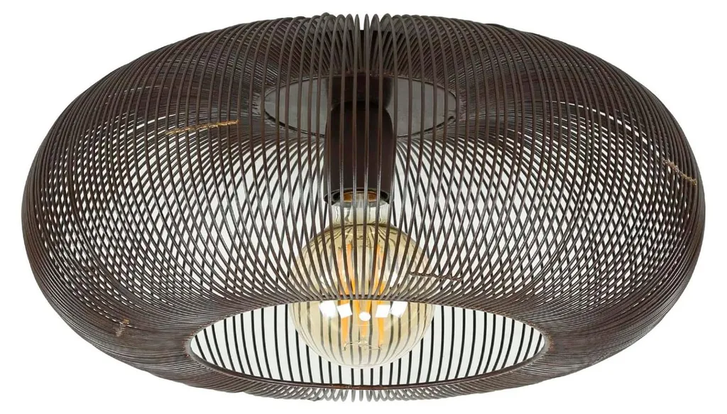 Plafonnier Design Twist en Métal Cuivré 43 cm - Finition Marron Élégante