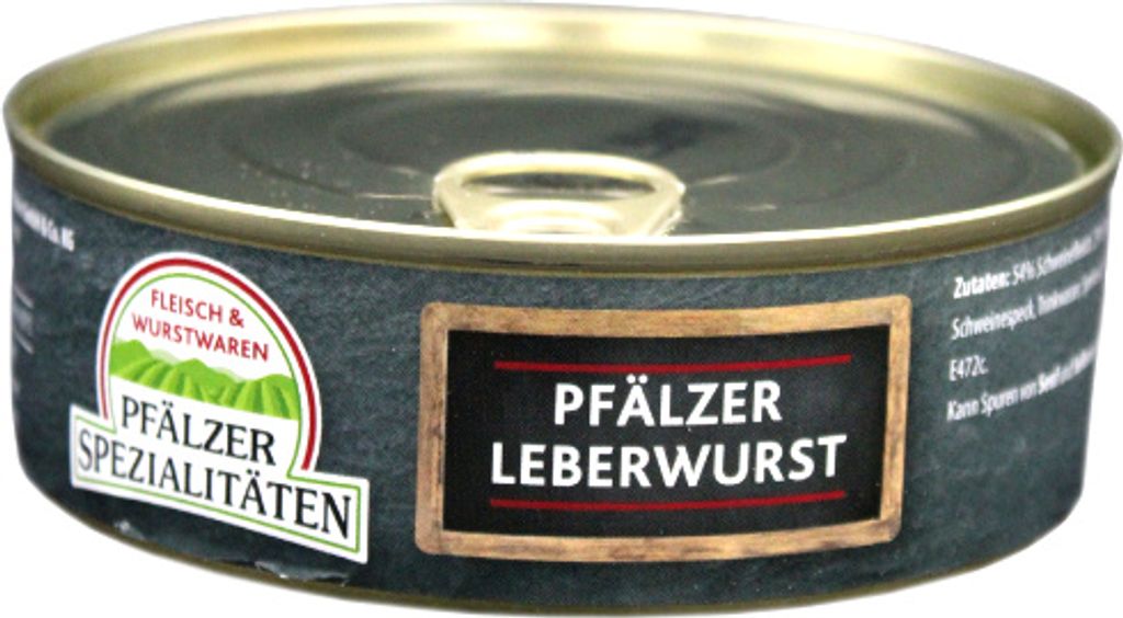 Pfälzer Spezialitäten Leberwurst Vollkonserve 200g Dose Produktbild 