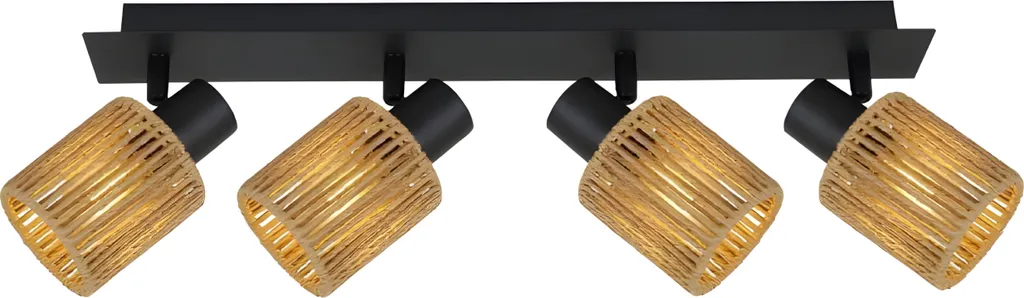Lustre Suspension Industrielle Noire Toolight APP1825-4W à 4 Lumières