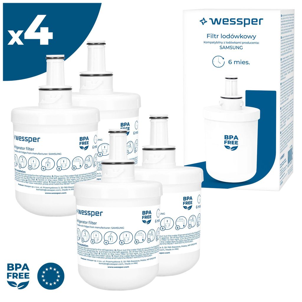 Filtro acqua di ricambio Wessper 4× per Samsung Immagine del prodotto 