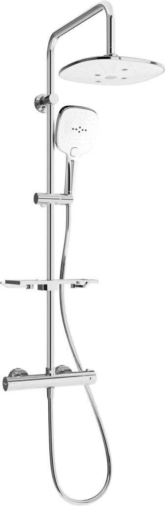 Kit colonne de douche thermostatique Mexen KT17 : Douche effet pluie blanche