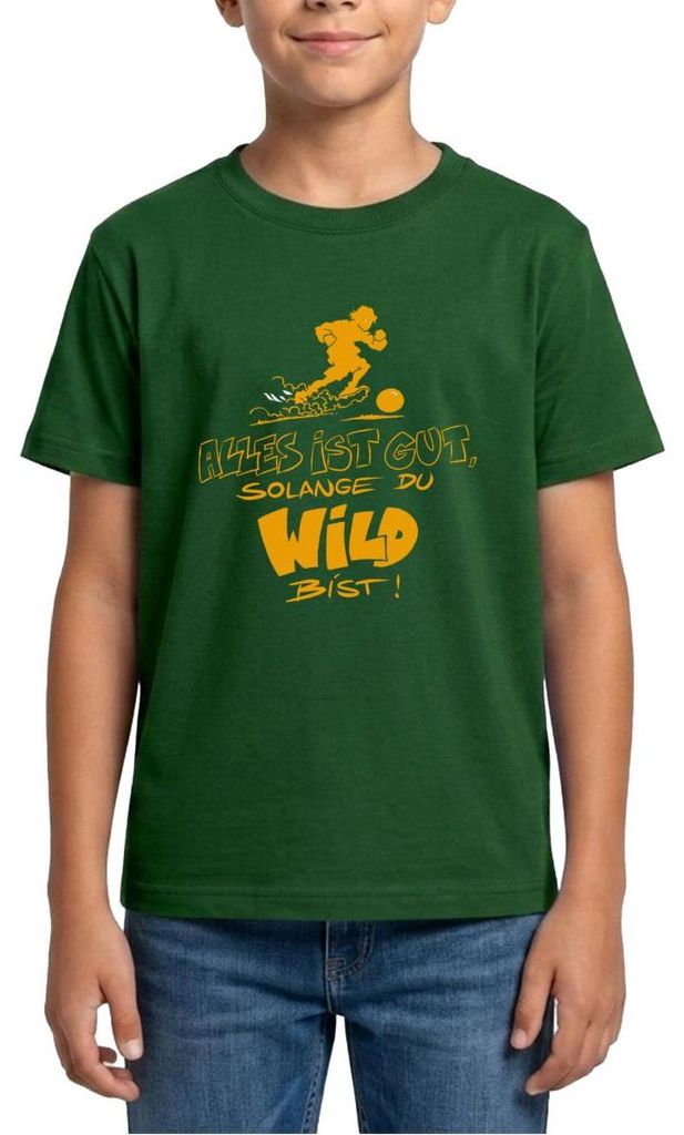 Spreadshirt Die Wilden Kerle Spruch Motto Teenager T-Shirt, 152/164 (12-14 Jahre), Forstgrün