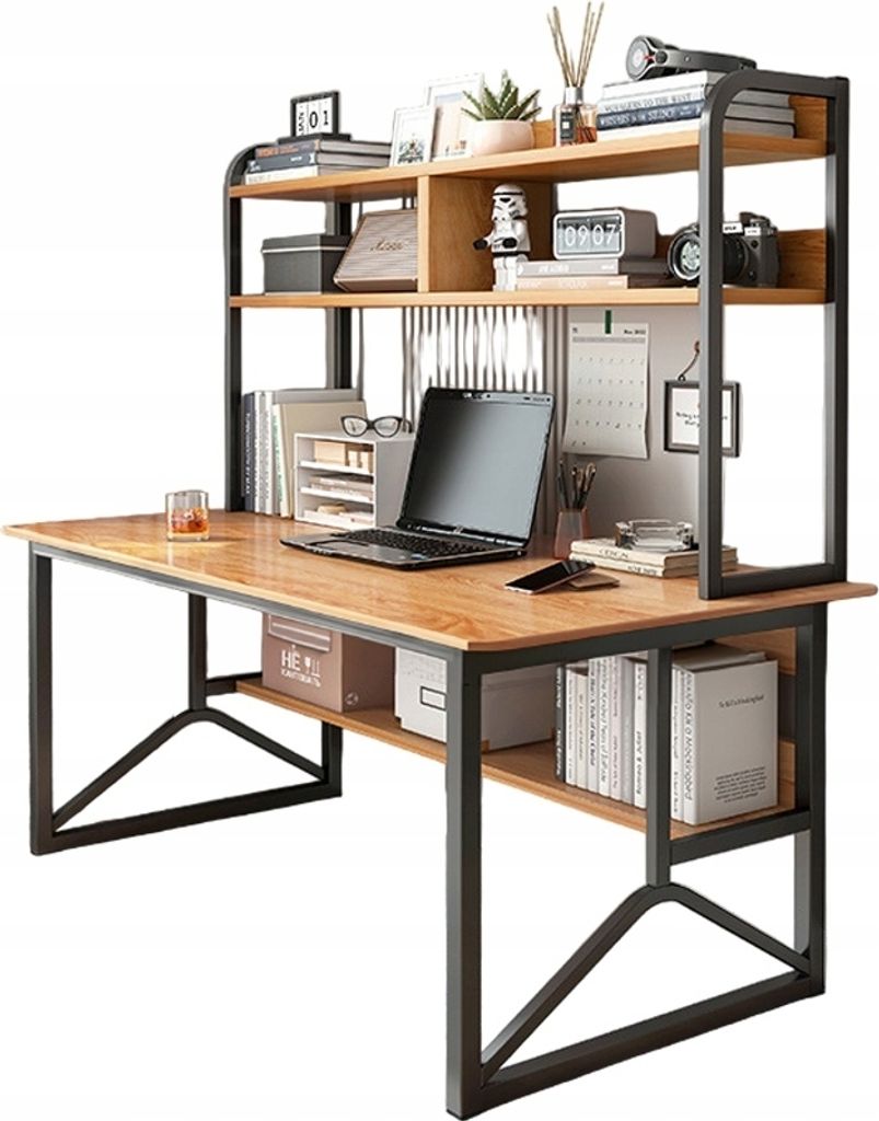 Computertisch Dunkle Buche Unter Laptop Gaming Tisch Modern 120 Cm