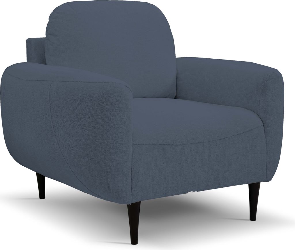 DomoHome BOHO Sessel Moderner, Eleganter Polstersessel mit Holzfüßen, Rückenlehne und Armlehnen, für Wohnzimmer und Büro, Größe: 90x91x102 c...