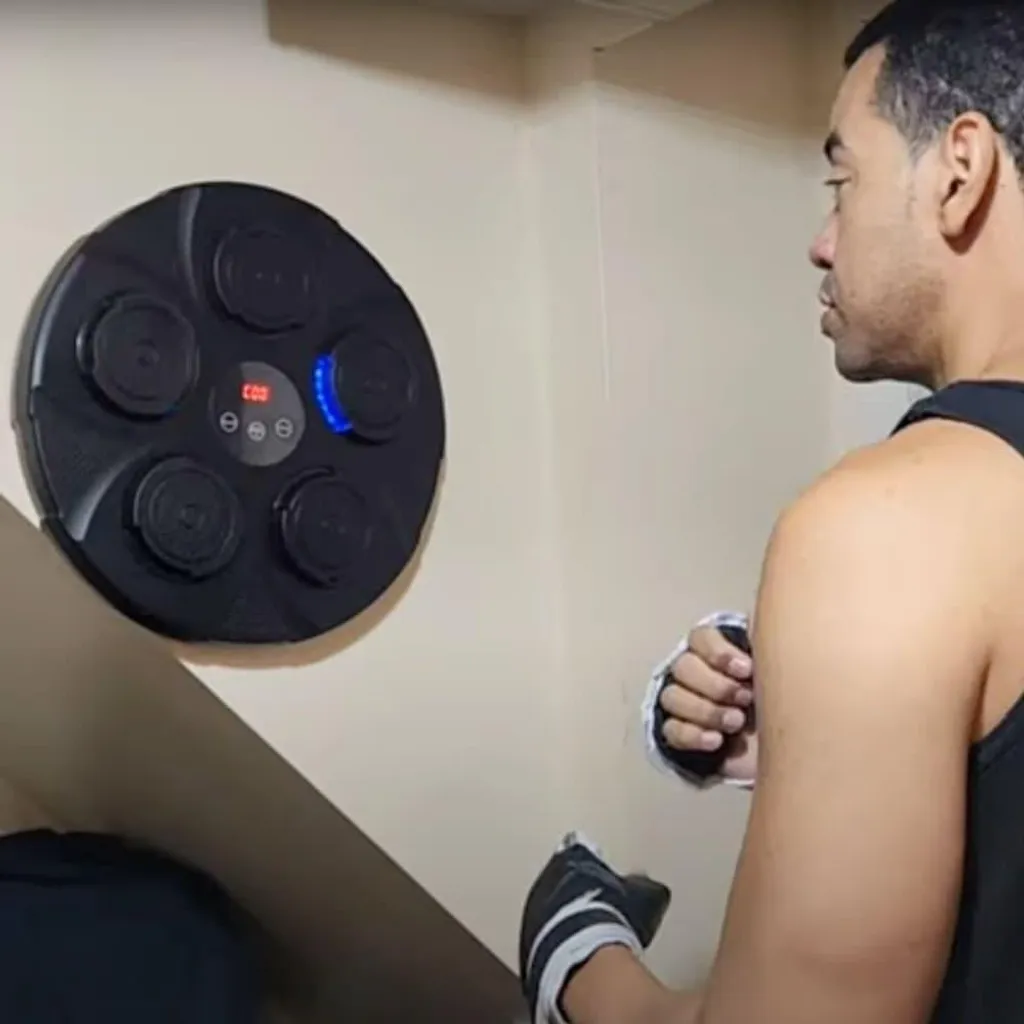 Machine de boxe intelligente avec LED et musique Bluetooth, cible murale - 2