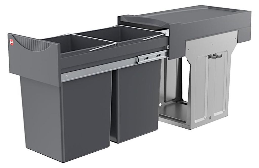 Collecteur de déchets Hailo 3666106 TA Swing Tandem 2x 15 L Image du produit 