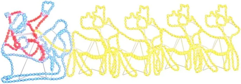Décoration de Noël LED Multicolore 1224 Lampes en PVC 69 x 79 cm