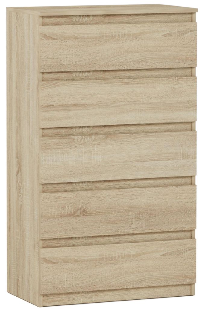 Kommode - Eiche Sonoma - 70 x 40 x 121 cm - Modern R-5 Produktbild 