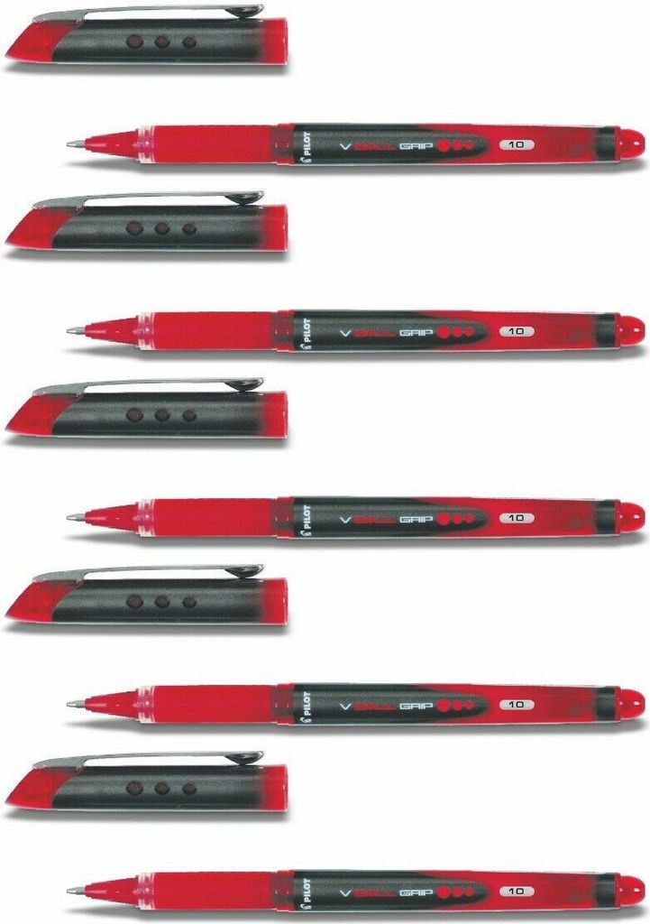 Pilot V-Ball Grip 10 im 5er-Set rot