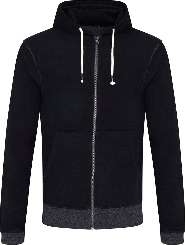 Ecologie Herren Okavango Kontrast Zoodie PC3196 (M) (Schwarz/Graphit)