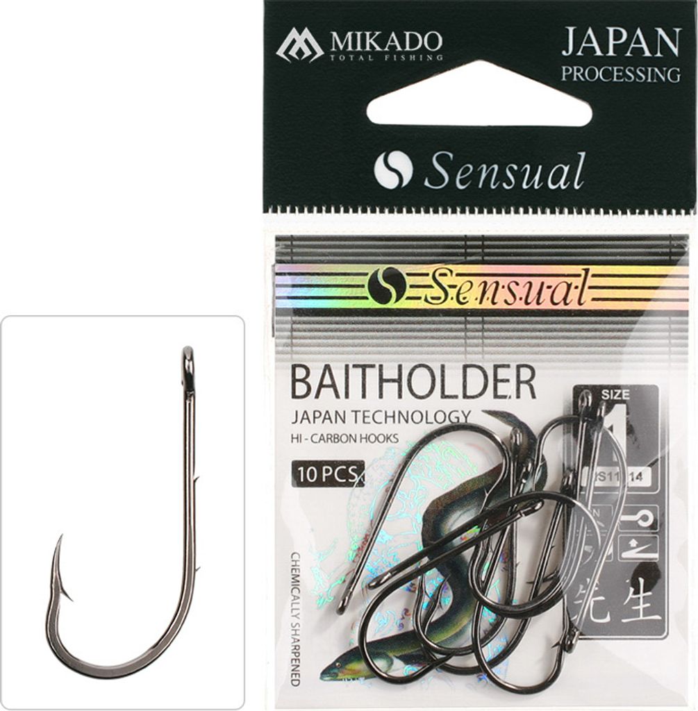 Mikado Sensual Baitholder Aalhaken mit Öse Gr.2/0