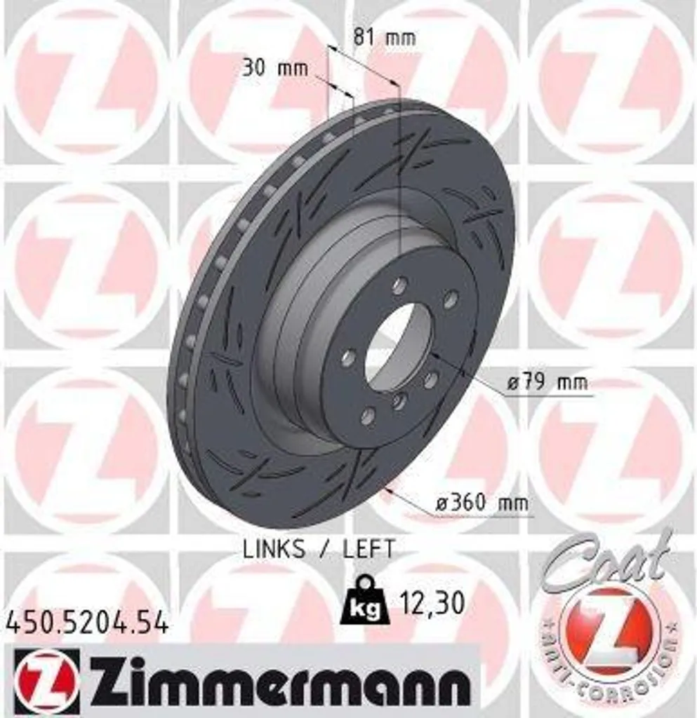 Stop aux Vibrations : Disque de Frein Zimmermann Black Z Avant Gauche - 2