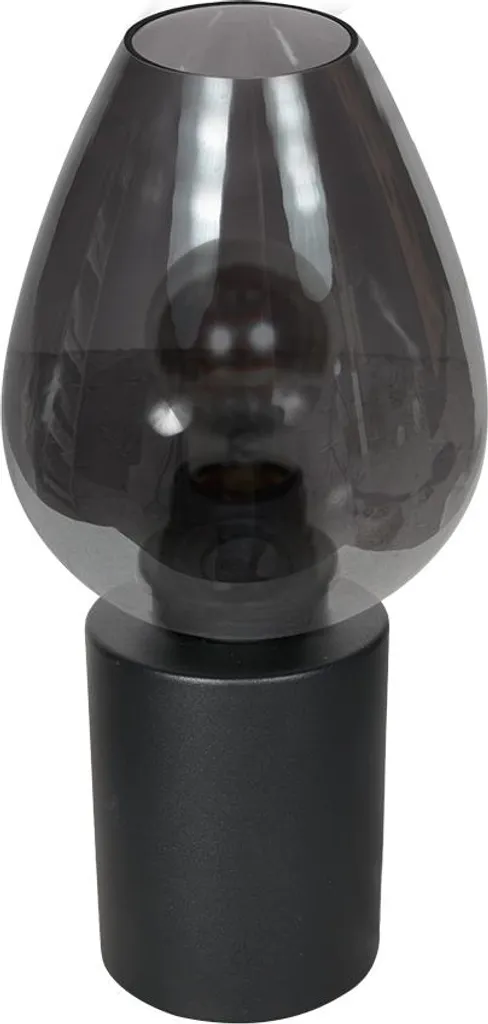 Lampada Tavolo Nera Steinhauer Bloeba 4378ZW Vetro E27 15cm