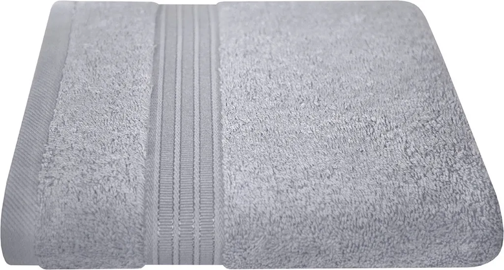 Serviette de douche 70x140 cm argent pour le sport et le bain Siena