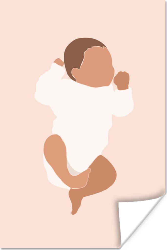 MuchoWow Poster Baby - Abstrakt - Pastell - Kinder 40x60 cm - Plakate für die Wand - Poster Babyzimmer