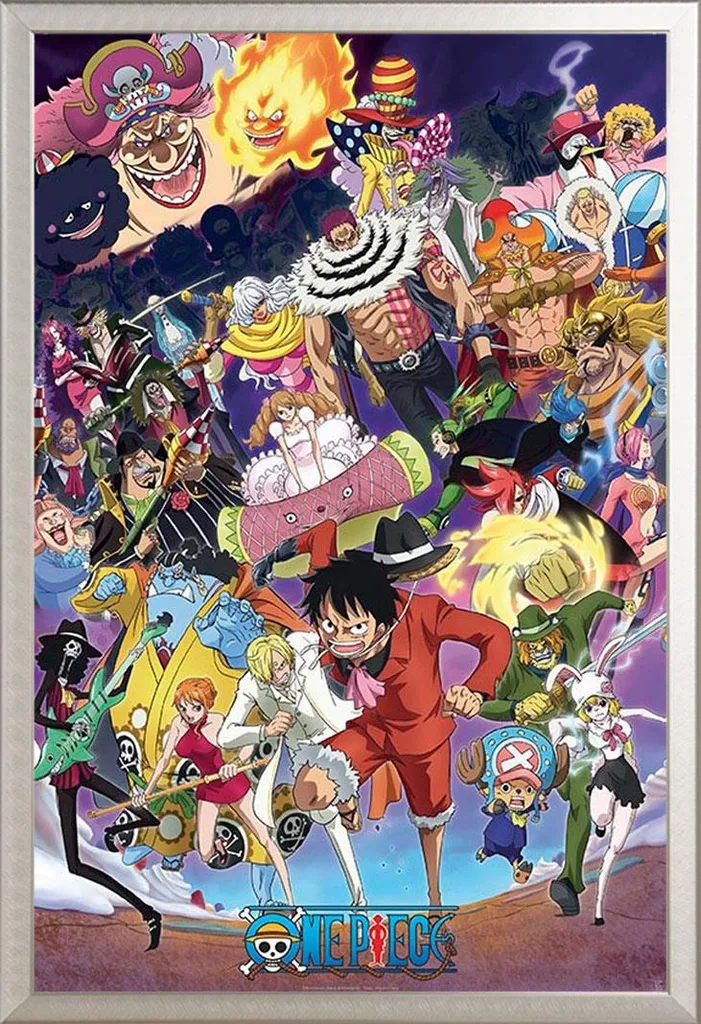 Poster One Piece Big Mom avec Cadre Interchangeable Shinsuke Alu Argenté