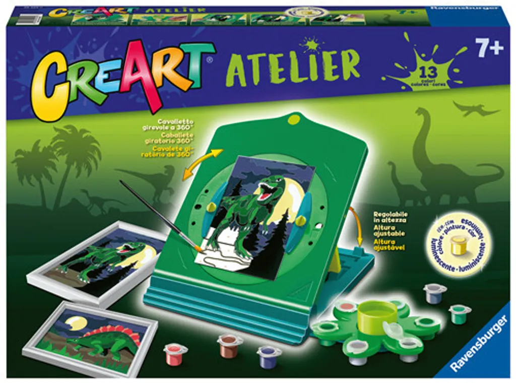 Jeu Peinture Phosphorescente CreArt Dinosaures Ravensburger