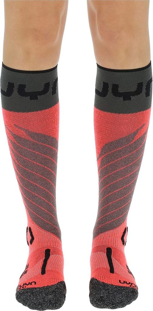 UYN Lady Ski One Merino Socks Pink/Black 35-36 Ski Socken