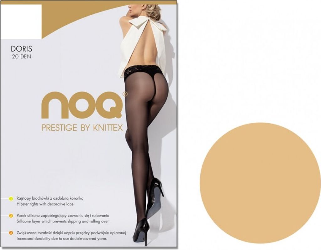 Spitzen-Taillenstrumpfhose Doris 20 den Naturel 3